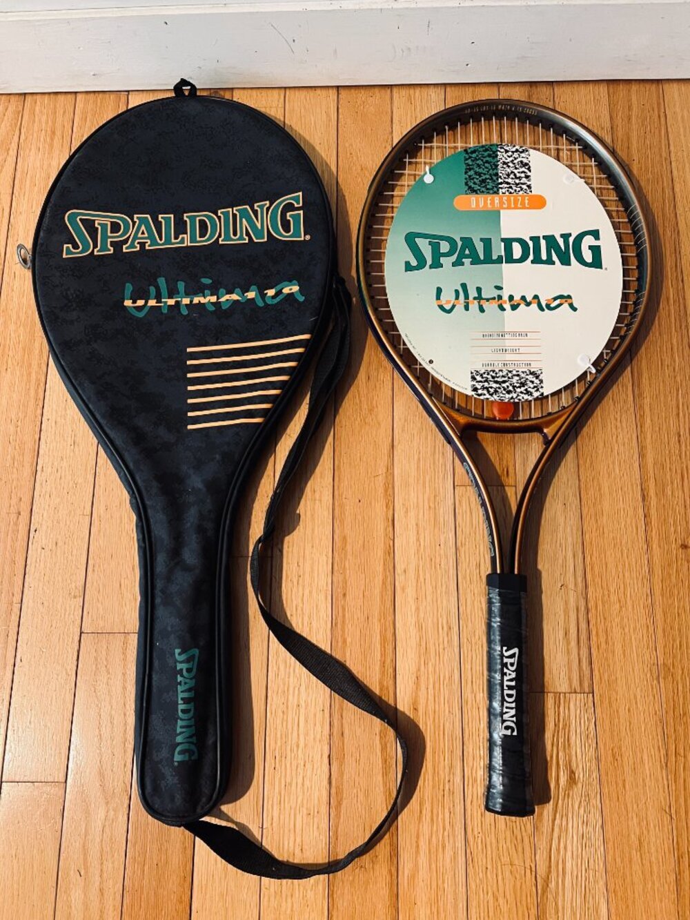 Vintage RARE New Dead Stock Spalding Tennis Racket and Case Bag